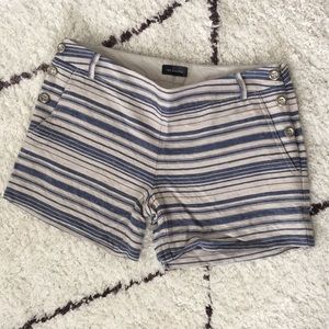 The Limited Super Soft Blue and Tan Striped Shorts